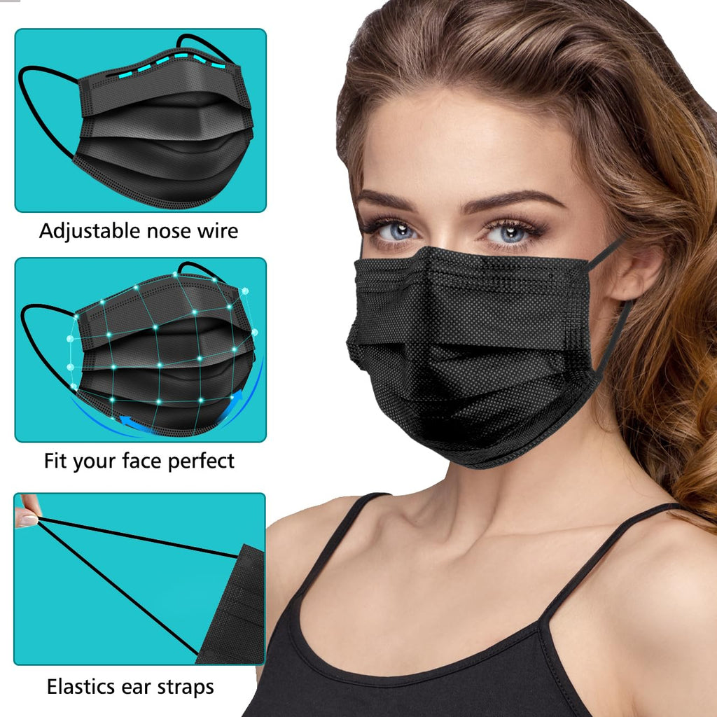 Drovanop 100 PCS Disposable Face Masks