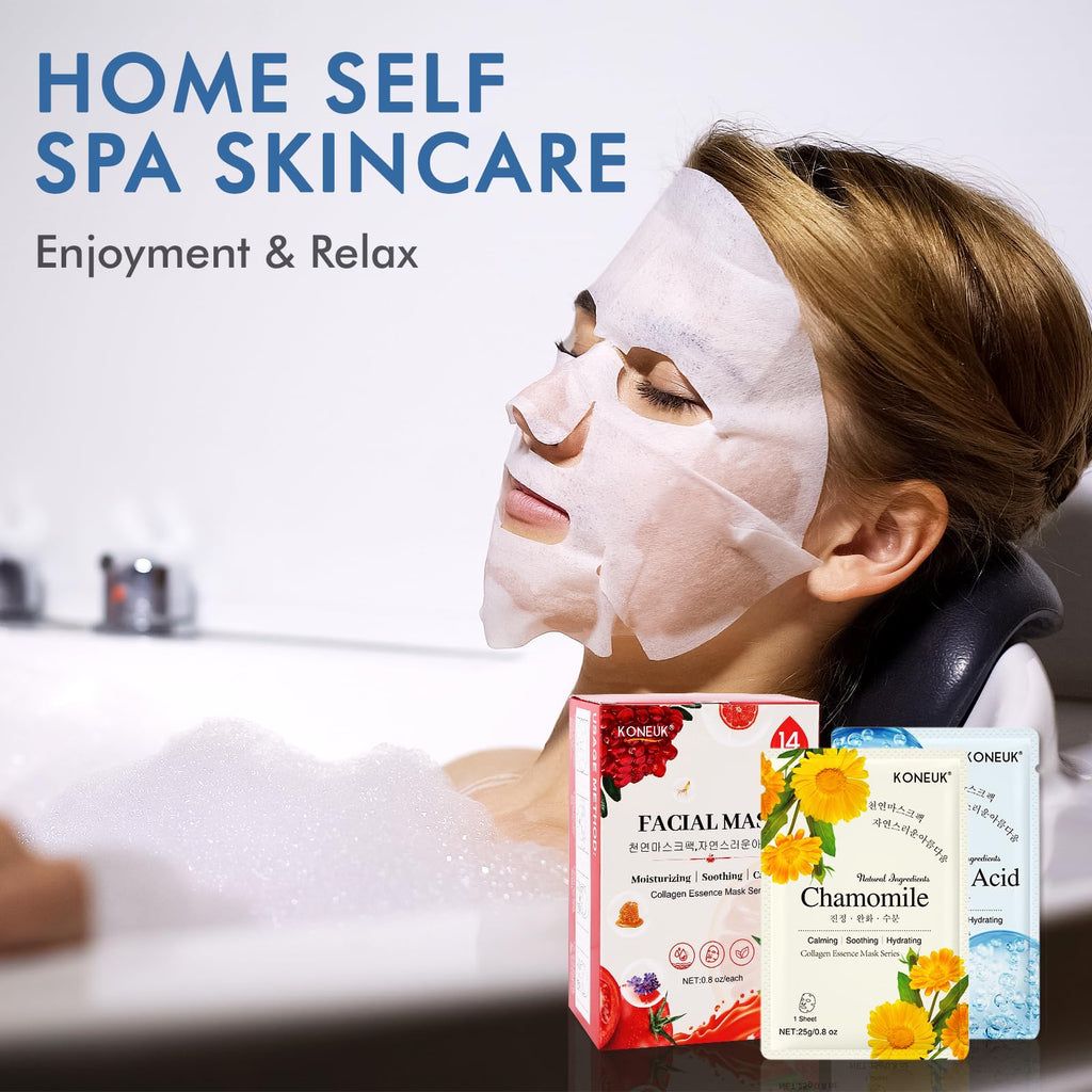 Drovanop 14 Pack Sheet Face Masks Skincare