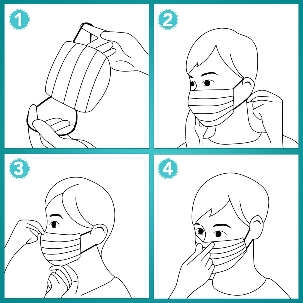 Drovanop 100 PCS Disposable Face Masks